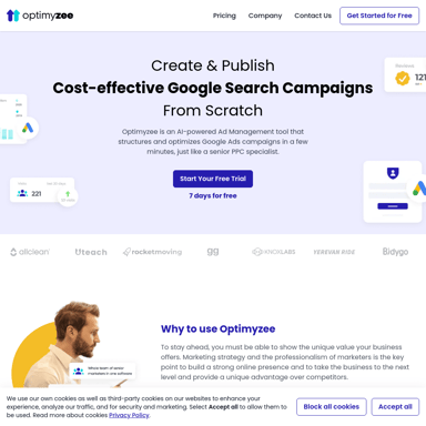 AI-powered Ad Management tool for Google Ads campaigns - Optimyzee