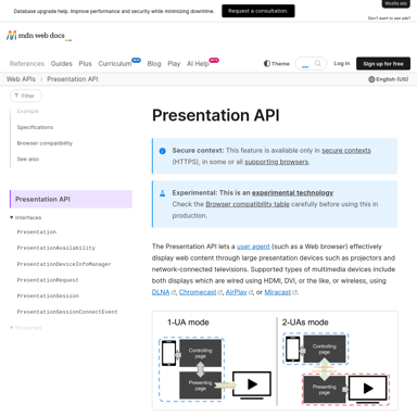 API Презентаций - Web APIs | MDN