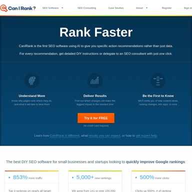 Rank Faster with CanIRank - Best SEO Software for Small Business