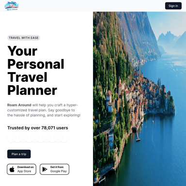 Roam Around - De Ultieme AI Reisplanner