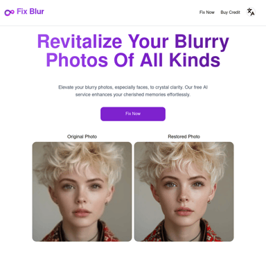 AI Sharpen Face Image & Restore Blurry Photo in 5s