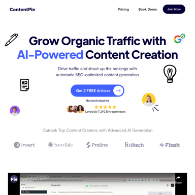 ContentPie: Creación de Contenido SEO Potenciado por IA