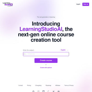 使用AI创建课程的工具 | LearningStudioAI