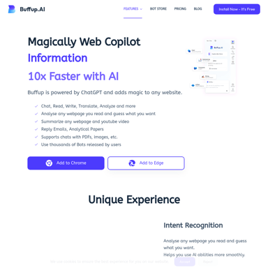 Buffup – AI Web Copilot, Browser AI Assistant, Browser Sidebar, Powered by ChatGPT