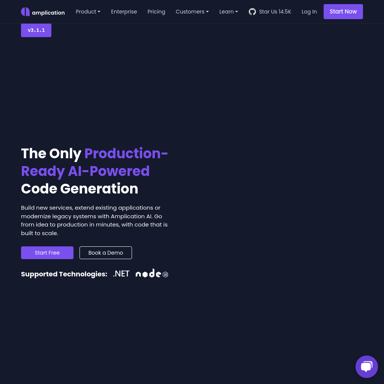 Amplication: AI 기반 .NET 및 Node.js 앱 개발 플랫폼