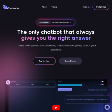 ChatNode - Powerfull AI Chatbot Builder