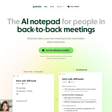 Granola - The AI Notepad for Meeting Management