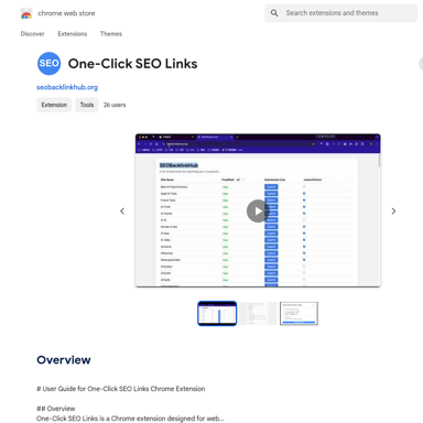 One-Click SEO Links - Chrome Web Store