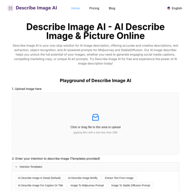 Describe Image AI - Opis obrazów AI online