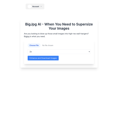 BigJpg AI - Image Enlargement Tool