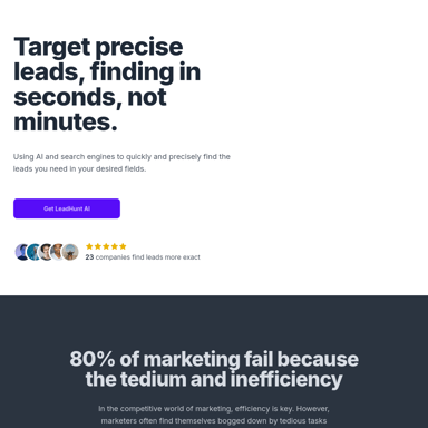 LeadHunt AI: Effiziente Suche nach präzisen Leads