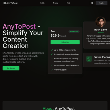 AnyToPost - Simplify Your Content Creation