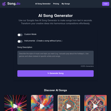 Free AI Song Generator｜Song.do
