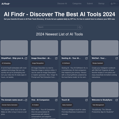 Get Your Best AI Tools - AI Findr Directory