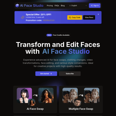 AI Face Studio - Инструменты трансформации и редактирования лиц