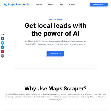 Maps Scraper & Leads Data Extractor | MapsScraperAI