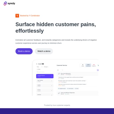 Syncly - Supera los problemas ocultos de tus clientes