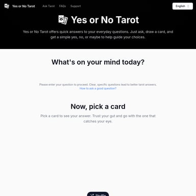 Yes or No Tarot：シンプルなタロットリーディング