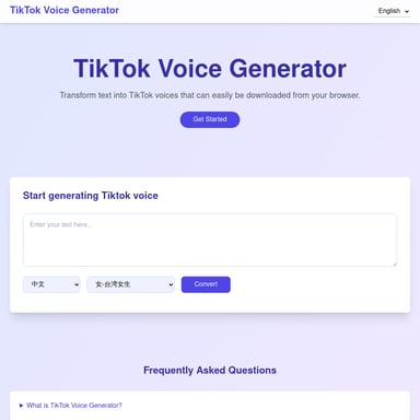 Free Text to TikTok Voice Generator