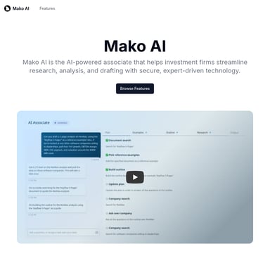 Mako AI : Associé d'investissement alimenté par l'IA