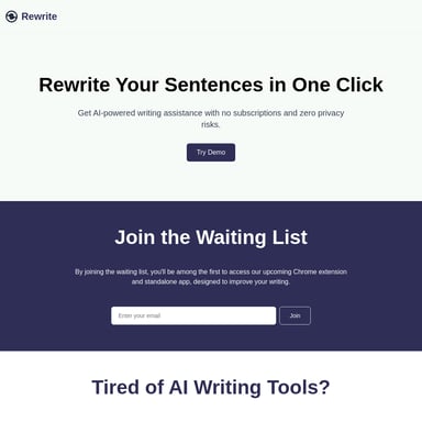 AI-Powered Sentence Rewriting Tool