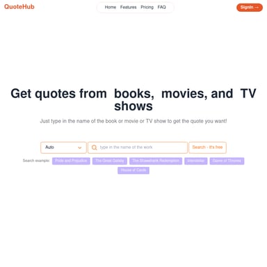 QuoteHub - Your Ultimate Quote Search Tool