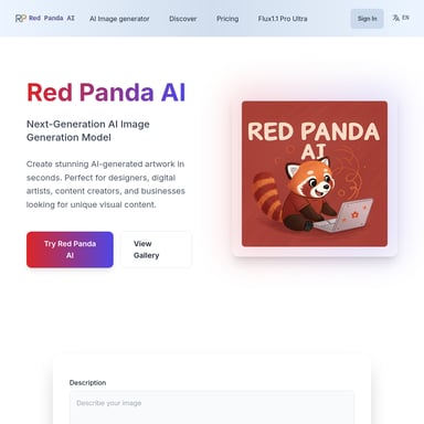 Red Panda AI - Świetny generator obrazów AI