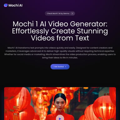 Mochi 1 AI Video Generator door Genmo