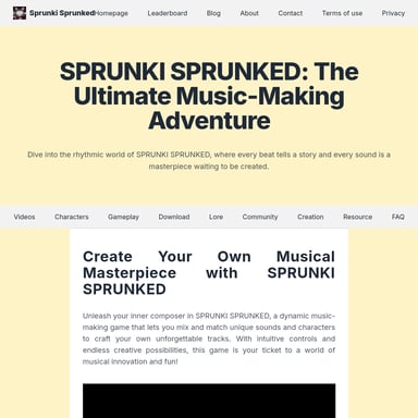 SPRUNKI SPRUNKED: 궁극적인 음악 만들기 어드벤처