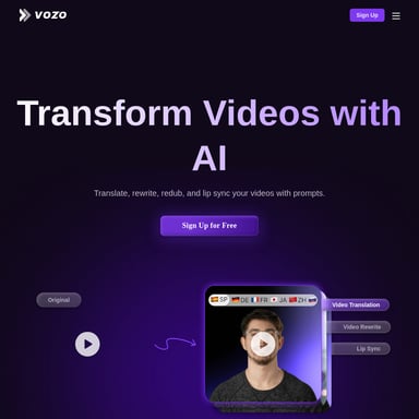 Vozo: Transform Your Videos with AI Translation and Dubbing