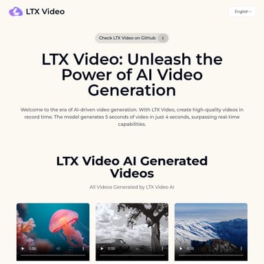 LTX Video - KI-Video-Generator für schnelle und hochwertige Videoerstellung