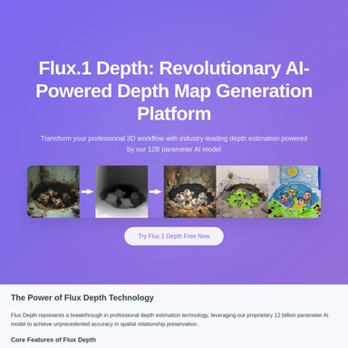 Flux.1 Depth : Plateforme révolutionnaire de génération de cartes de profondeur alimentée par l'IA