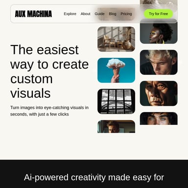 Aux Machina - Créez des visuels personnalisés en un clic avec l'IA