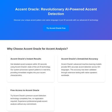 Accent Oracle: Revolutionary AI-Powered Accent Detection