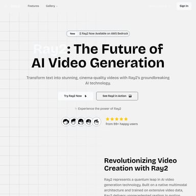 Ray2 - AI Video Generation Platform