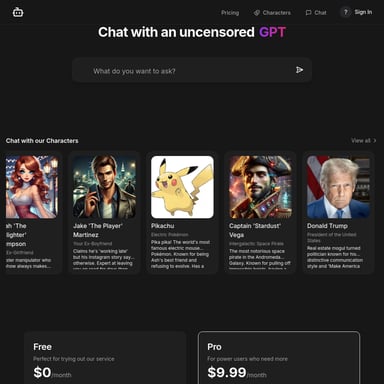 GPT Uncensored Chat Service