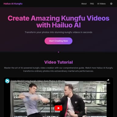 Hailuo AI Kungfu: Erstellen Sie beeindruckende Kungfu-Videos