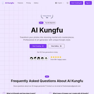 AI Kungfu - Profesjonalny generator sztuki AI.