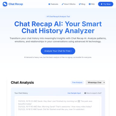 Chat Recap: Transform Your Conversations into Insights