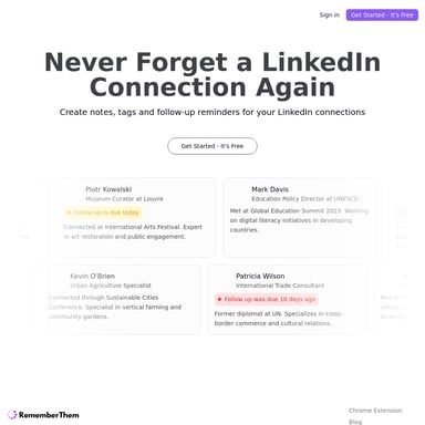 LinkedIn 연결을 잊지 마세요