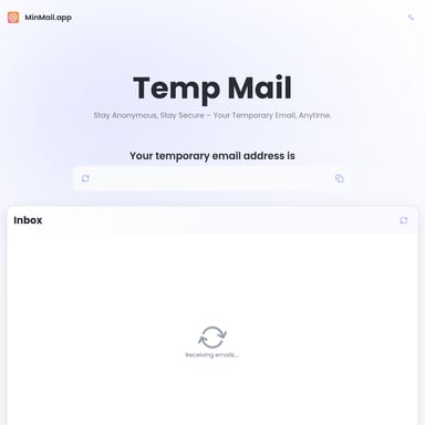 Temp Mail – Anonyme, temporäre E-Mail-Adresse