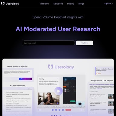 AI Moderated User Research Platform