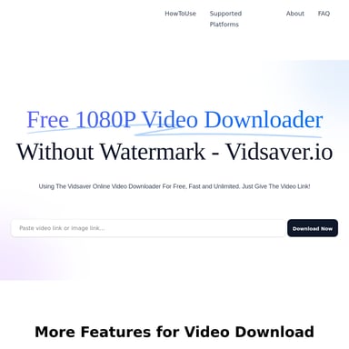 Gratis 1080P Video Downloader zonder Watermerk - Vidsaver.io