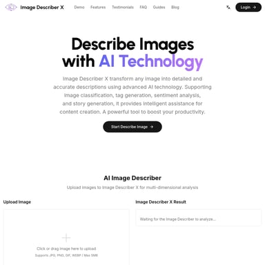 Image Describer X - AI Image Description Tool