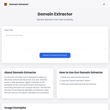 Domain Extractor - Extract Domains from Text Instantly