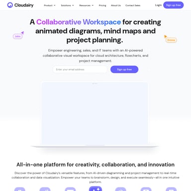 Cloudairy: Espacio de trabajo colaborativo para diagramas y gestión de proyectos