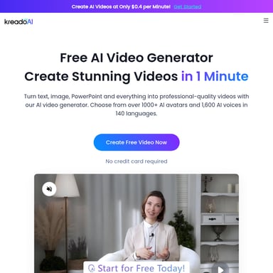 AI 비디오 생성기 - 텍스트, 이미지, 파워포인트를 멋진 AI 비디오로 변환