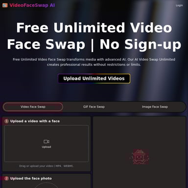 Free Unlimited Video Face Swap AI