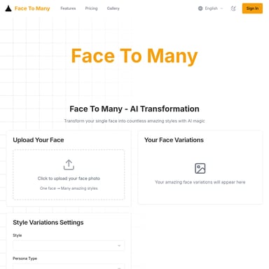Face To Many – ИИ трансформация лица в разнообразные стили