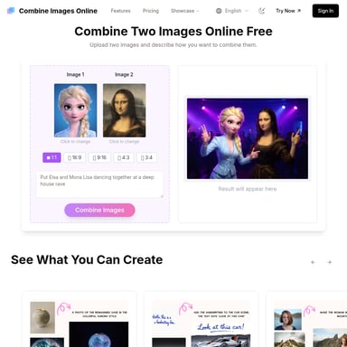 Kombiniere Bilder Online